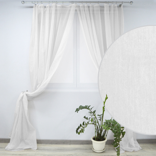 Штора-тюль Тревизо 200х280 см белая от магазина ЛесКонПром.ру
