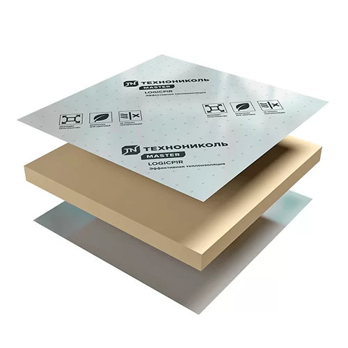 Плита теплоизоляционная LOGICPIR Полы ФЛ/ФЛ Г4 1200х600х20 мм от магазина ЛесКонПром.ру