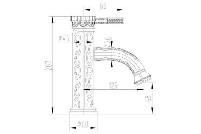 Смеситель для раковины LEMARK Jasmine 80440975 от магазина ЛесКонПром.ру