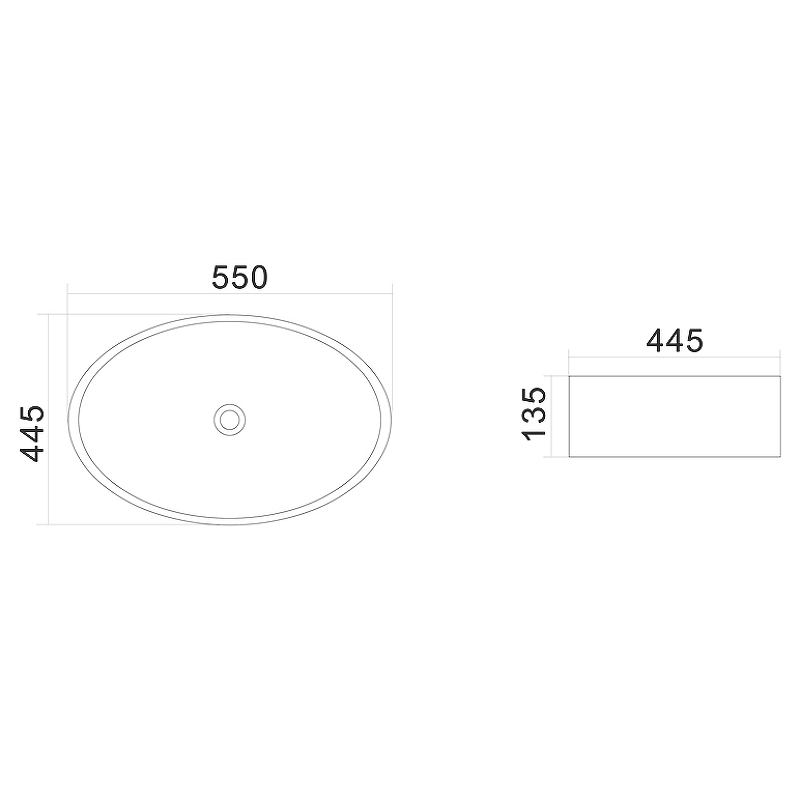 Раковина-чаша AM.PM Universal 55 C8FC0X055GWOV Белая от магазина ЛесКонПром.ру