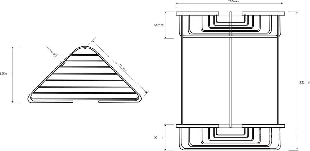 Полка Bemeta Cytro 102308132 двойная от магазина ЛесКонПром.ру