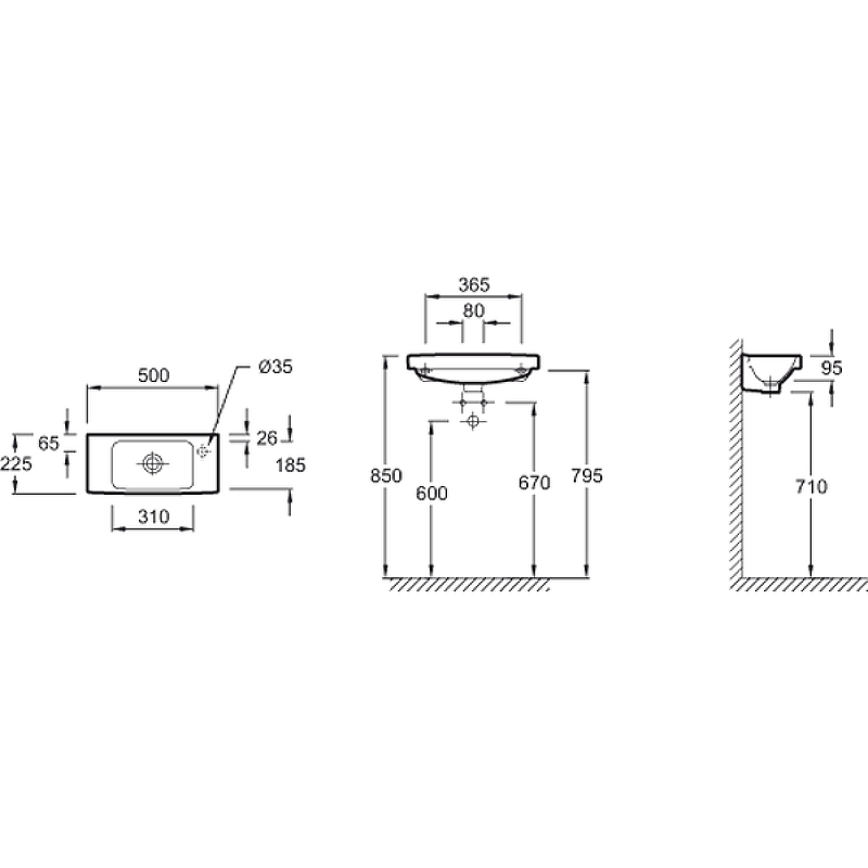 Раковина Jacob Delafon Odeon Up 50 E4701R-00 Белая от магазина ЛесКонПром.ру