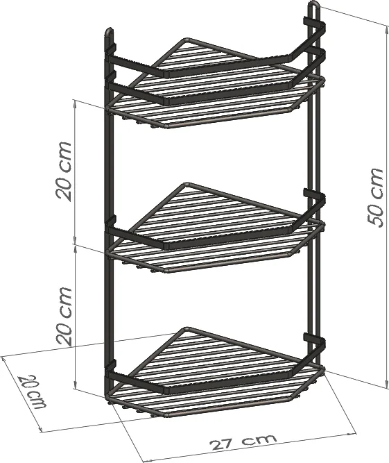 Полка Tekno-tel ES076B чёрная от магазина ЛесКонПром.ру