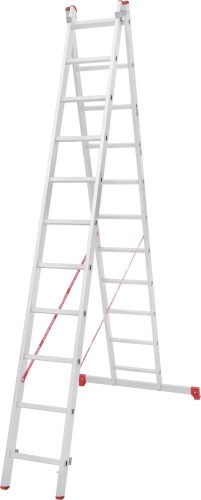 Лестница алюминиевая двухсекционная полупрофессиональная Новая Высота 2x11 арт. 2220211 от магазина ЛесКонПром.ру