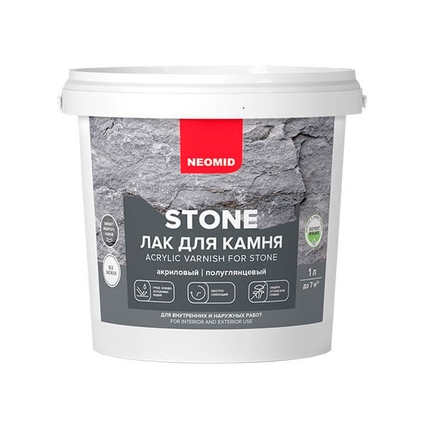 Лак акриловый для камня NEOMID Stone 1 л от магазина ЛесКонПром.ру