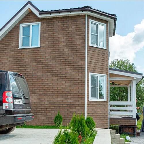 Фасадная плитка ТЕХНОНИКОЛЬ Hauberk Песчаный Кирпич от магазина ЛесКонПром.ру