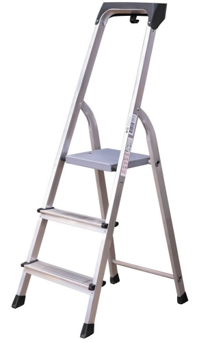 Стремянка алюминиевая с органайзером Новая Высота 3 ступени (арт. 2115103) от магазина ЛесКонПром.ру