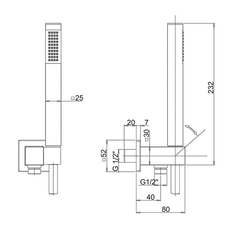 Душевой гарнитур Paini 53PZ440QQAO Черный матовый от магазина ЛесКонПром.ру