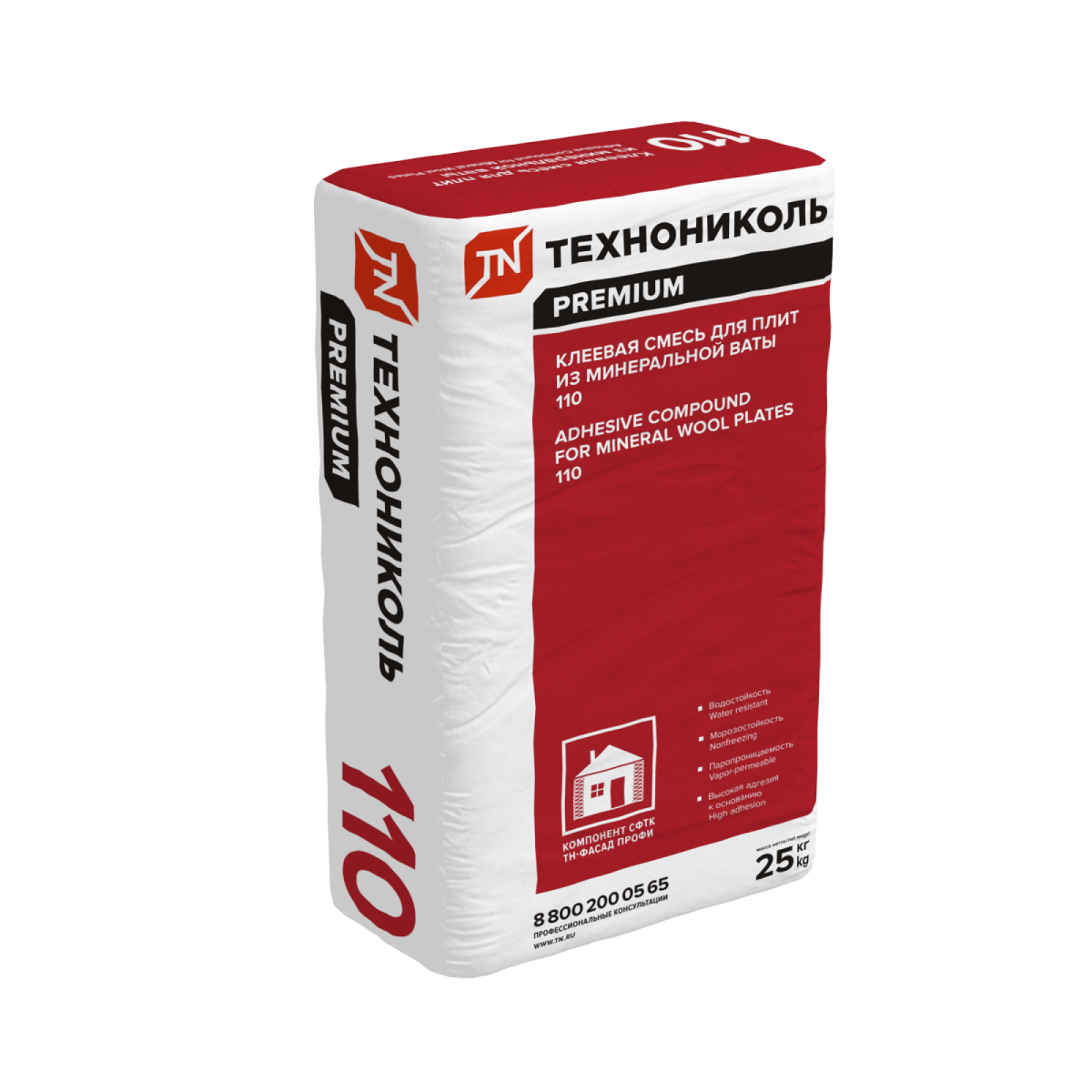 Клеевая смесь для плит из минеральной ваты ТЕХНОНИКОЛЬ 110 от магазина ЛесКонПром.ру