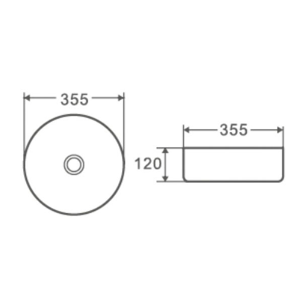 Раковина на столешницу Azario 35 см белый матовый от магазина ЛесКонПром.ру
