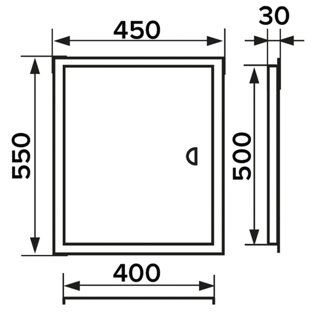 Люк ревизионный EVECS 40х50 см пластиковый от магазина ЛесКонПром.ру