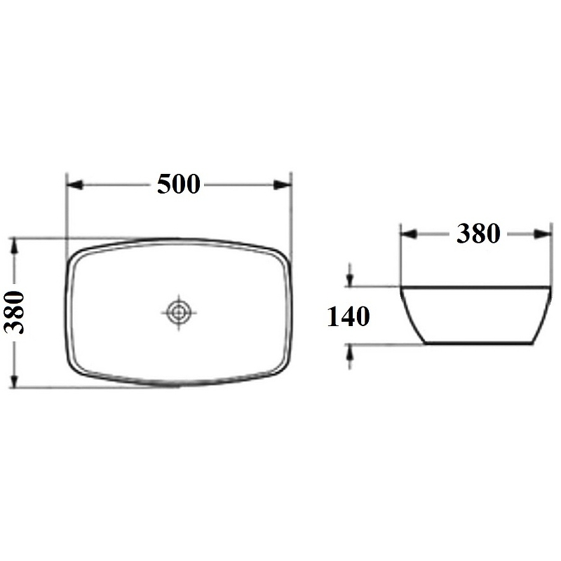 Раковина-чаша Bond 50 S56-500 Белая глянцевая от магазина ЛесКонПром.ру