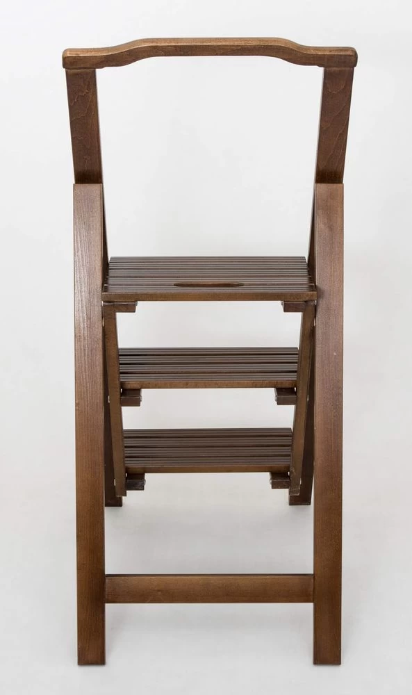 Стремянка деревянная с широкими ступенями Hoz-Block Микки 3 ступени Венге (арт. СДМ-3В) от магазина ЛесКонПром.ру