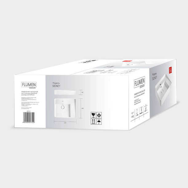 Раковина на столешницу FLUMEN DESIGN Sidney 60 см от магазина ЛесКонПром.ру