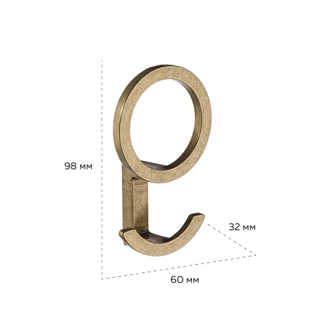 Крючок мебельный KERRON 0240 бронза оксидированная от магазина ЛесКонПром.ру