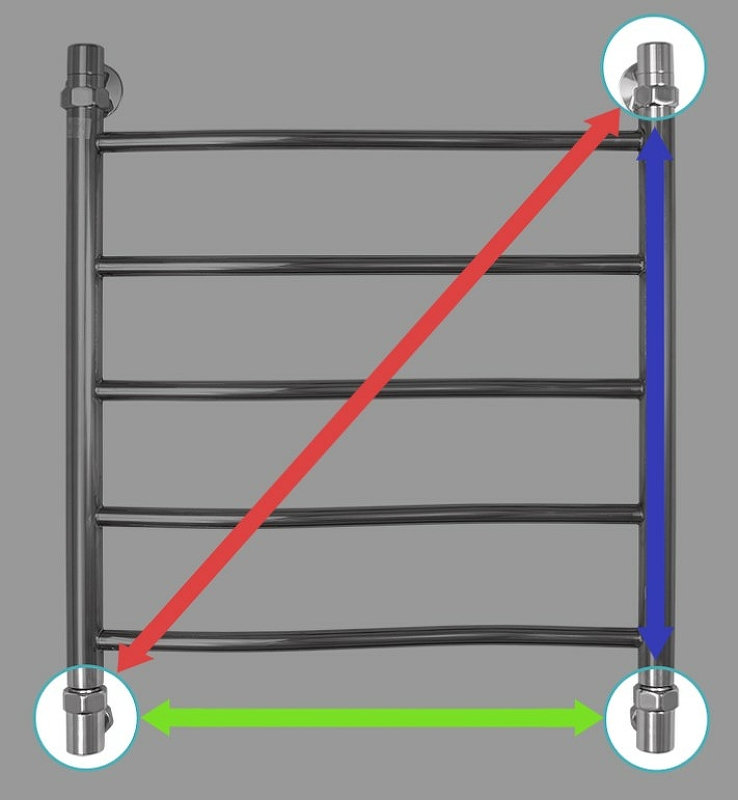 Водяной полотенцесушитель Energy Breeze 600x500 EWTRBREEZ0605000000 Хром от магазина ЛесКонПром.ру