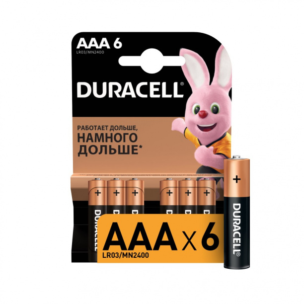 Батарейка LR3 (ААА) 6 шт Duracell от магазина ЛесКонПром.ру