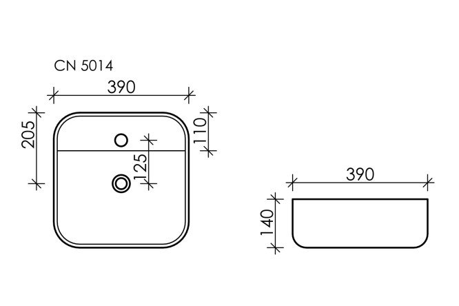 Умывальник накладной CERAMICA NOVA Element 80551212 от магазина ЛесКонПром.ру