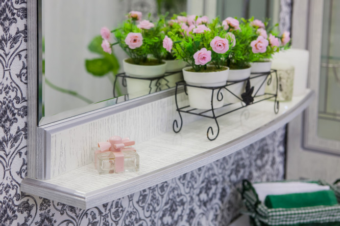 Зеркало с полкой Sanflor Адель 80353295 от магазина ЛесКонПром.ру