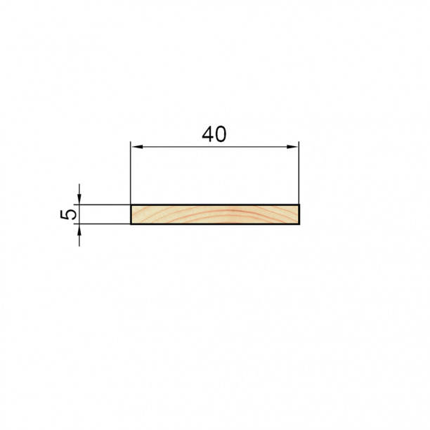 Рейка 5х40х2200 мм сосна сращенная бессучковая от магазина ЛесКонПром.ру