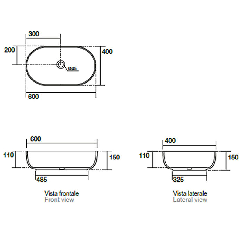Раковина-чаша Kerasan Nolita 60 534389 Ferro Matt от магазина ЛесКонПром.ру