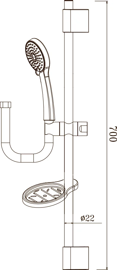 Душевой гарнитур Olive'S BD02 от магазина ЛесКонПром.ру