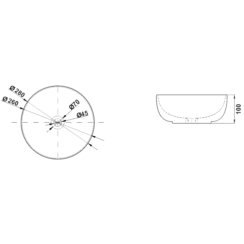 Раковина-чаша Melana 28 MLN-7061 Белая от магазина ЛесКонПром.ру