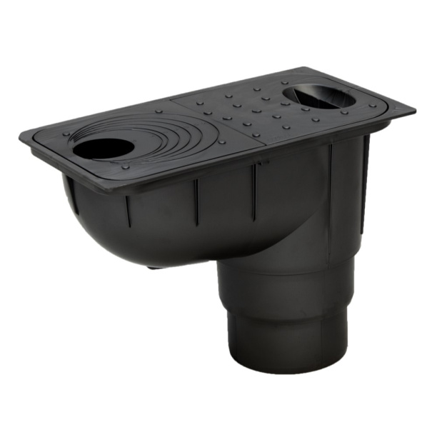 Ливнеприёмник под водосточную трубу Ecoteck черный от магазина ЛесКонПром.ру