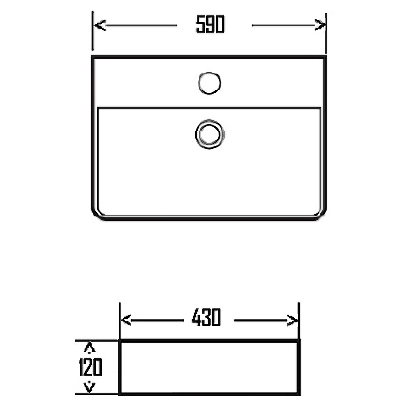 Раковина AQUAme 59 AQM5003 Белая глянцевая от магазина ЛесКонПром.ру