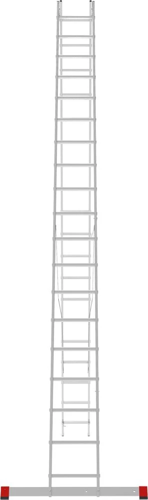 Лестница алюминиевая двухсекционная полупрофессиональная Новая Высота 2x19 арт. 2220219 от магазина ЛесКонПром.ру