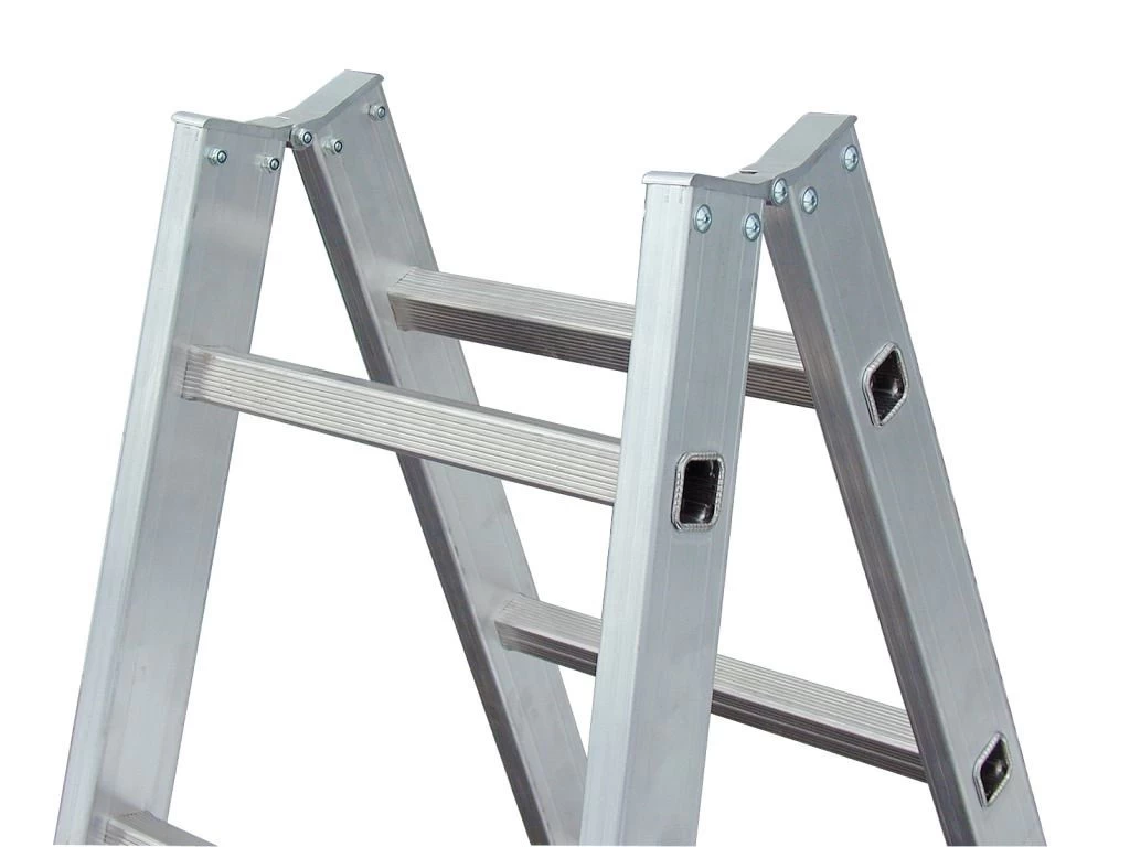 Стремянка алюминиевая двухсторонняя Krause Stabilo 2х14 ступеней (арт. 124951) от магазина ЛесКонПром.ру