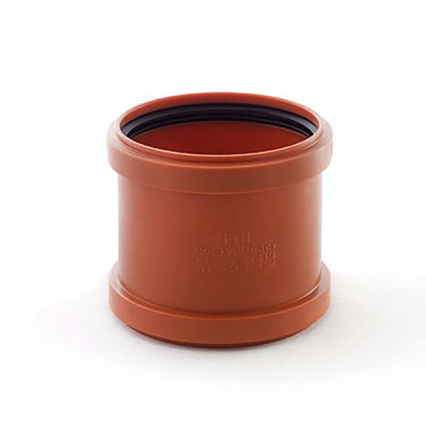 Муфта канализационная наружная соеденительная d110 мм РТП от магазина ЛесКонПром.ру
