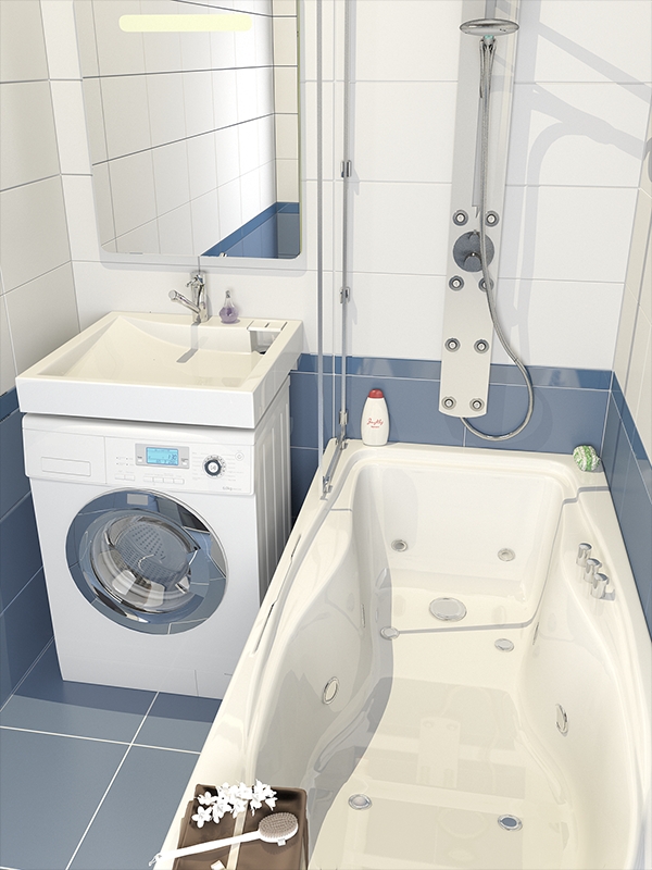 Раковина Altasan Lux 60x60 UPP60LUXs на стиральную машину Белая от магазина ЛесКонПром.ру