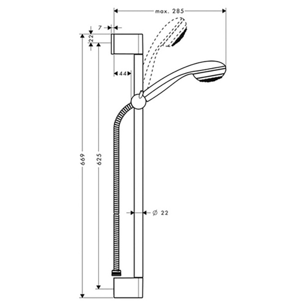 Душевой гарнитур Hansgrohe Crometta от магазина ЛесКонПром.ру