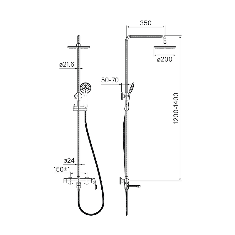 Душевая система Iddis Joker JOKSB1Fi06 Хром от магазина ЛесКонПром.ру