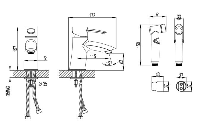 Смеситель для раковины LEMARK Atlantiss 80440912 от магазина ЛесКонПром.ру