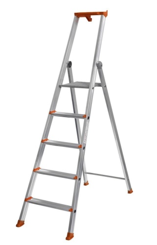 Стремянка алюминиевая профессиональная с полочкой Centaure 5 ступеней PRO 54 (арт.309205) от магазина ЛесКонПром.ру
