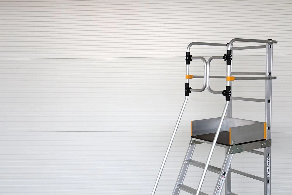 Алюминиевая промышленная платформа 3 ступени CAGSAN односторонняя (арт.EP2) от магазина ЛесКонПром.ру