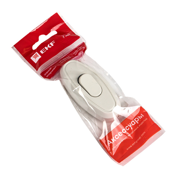 Выключатель для шнура EKF 6А белый от магазина ЛесКонПром.ру