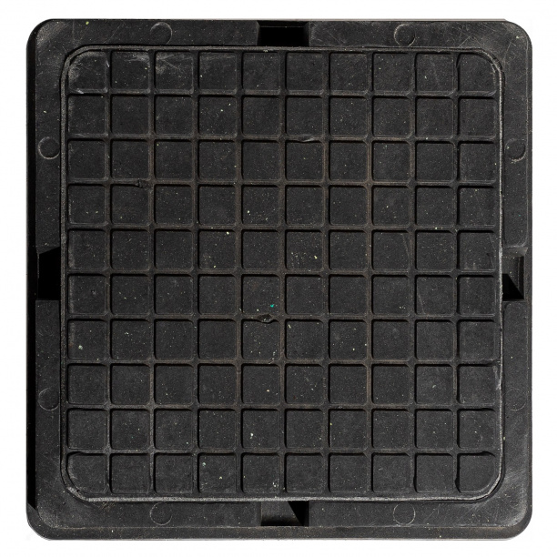 Люк полимерпесчаный садовый 430x430 мм черный от магазина ЛесКонПром.ру