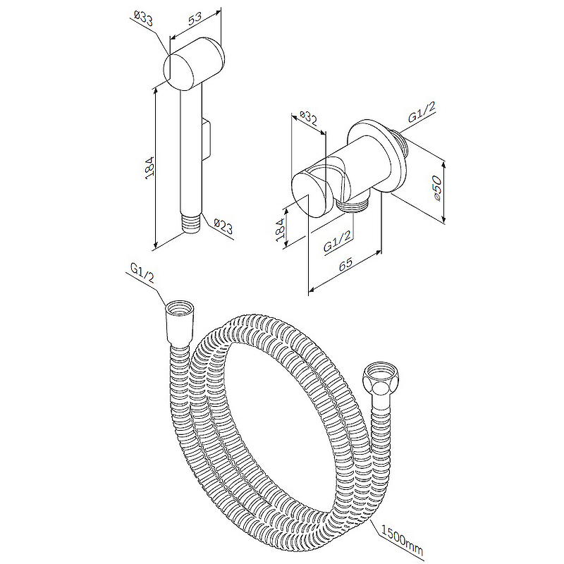 Гигиенический душ AM.PM F0202100 Хром от магазина ЛесКонПром.ру