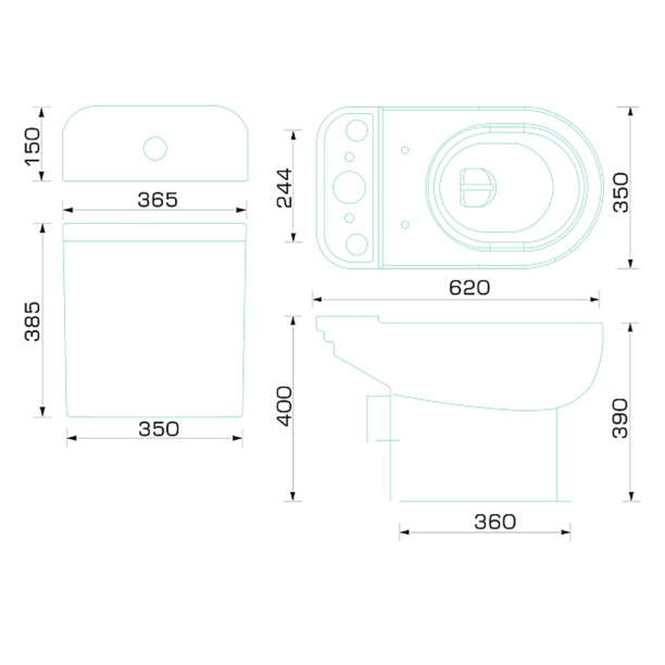 Унитаз-компакт FLUMEN Luar с сиденьем с микролифтом от магазина ЛесКонПром.ру