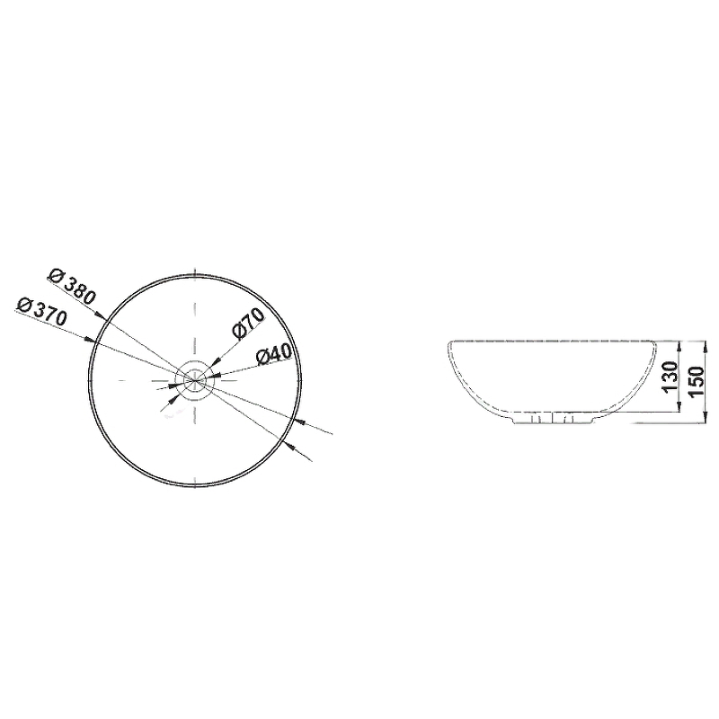 Раковина-чаша Melana 38 MLN-T4004-B9 Фиолетовая от магазина ЛесКонПром.ру