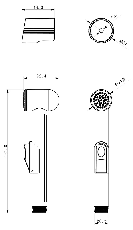 Гигиенический душ Lemark LM8014C Хром от магазина ЛесКонПром.ру