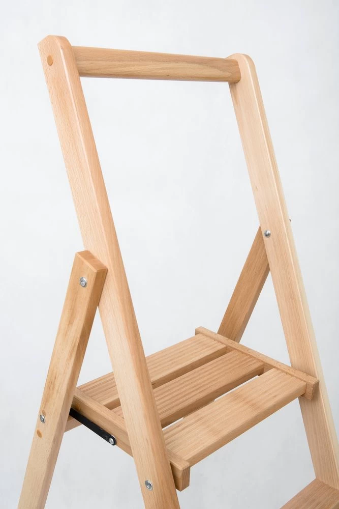 Стремянка деревянная Hoz-Block Батя 3 ступени Светлая (арт. СДБ-3С) от магазина ЛесКонПром.ру