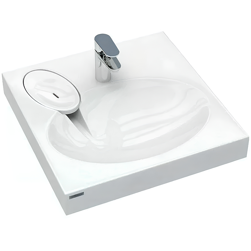 Раковина Paulmark Mond 60 PM720431 на стиральную машину Белая от магазина ЛесКонПром.ру