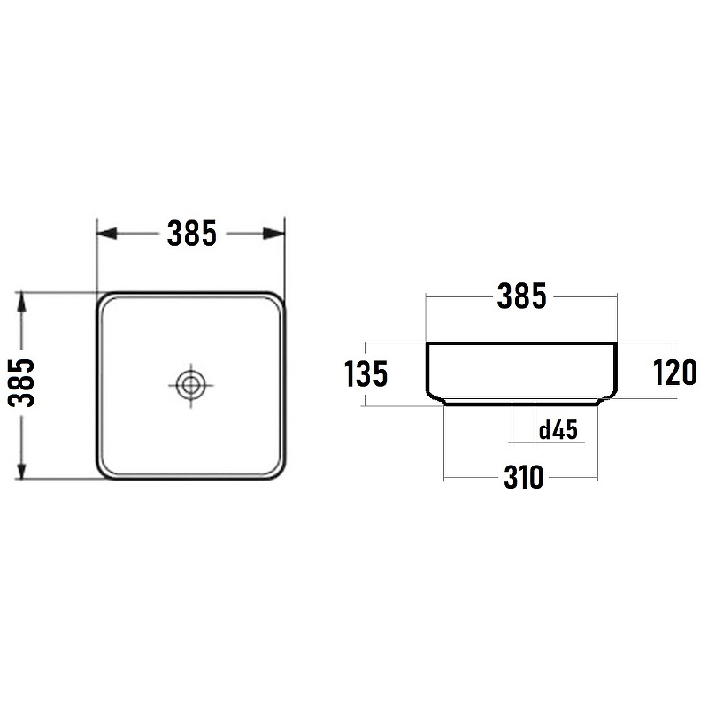 Раковина-чаша Bond 38 S57-380 Белая глянцевая от магазина ЛесКонПром.ру