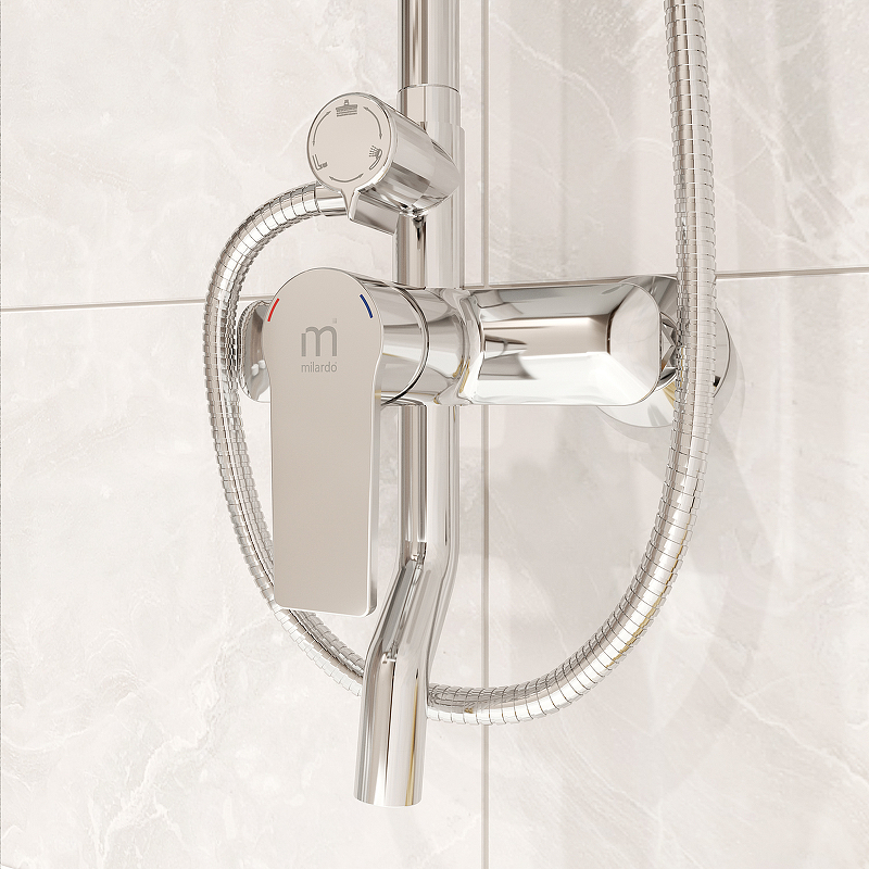 Душевая система Milardo Helic HELSB1FM06 Хром от магазина ЛесКонПром.ру