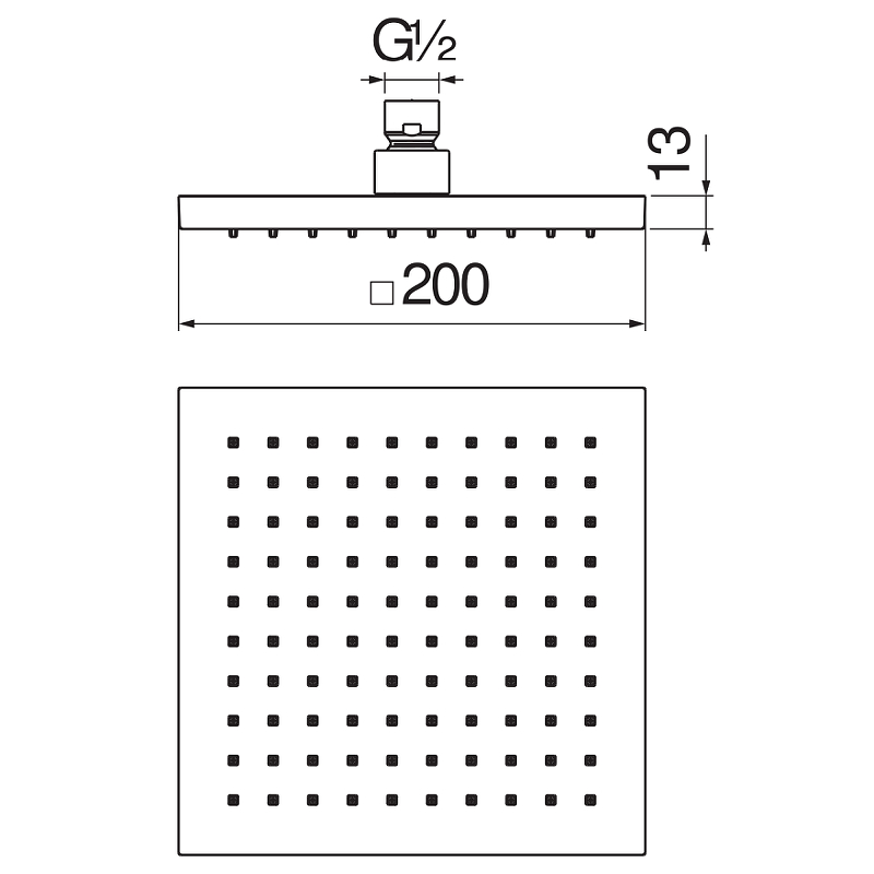 Верхний душ Nobili AD139/108CR Хром от магазина ЛесКонПром.ру