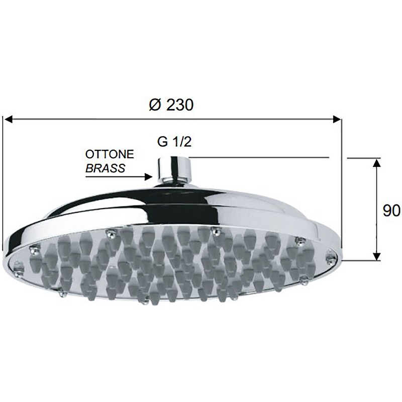 Верхний душ Remer 35323X Хром от магазина ЛесКонПром.ру